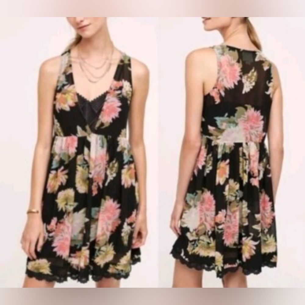 Maeve Multicolor Floral Backless Dress